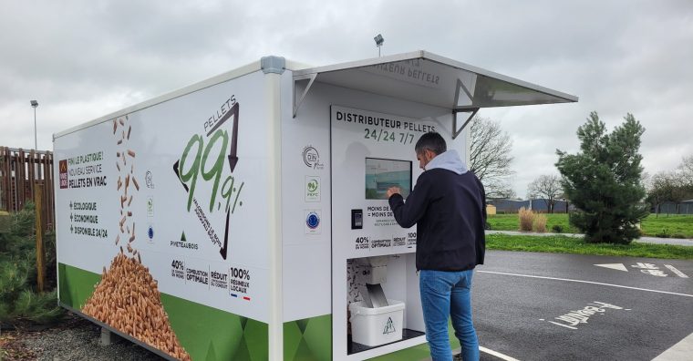 pellet, distributeur automatique, Vendée, Vivre en bois