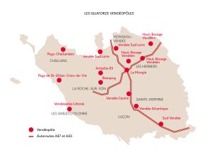 Les quatorze Vendéopôles.