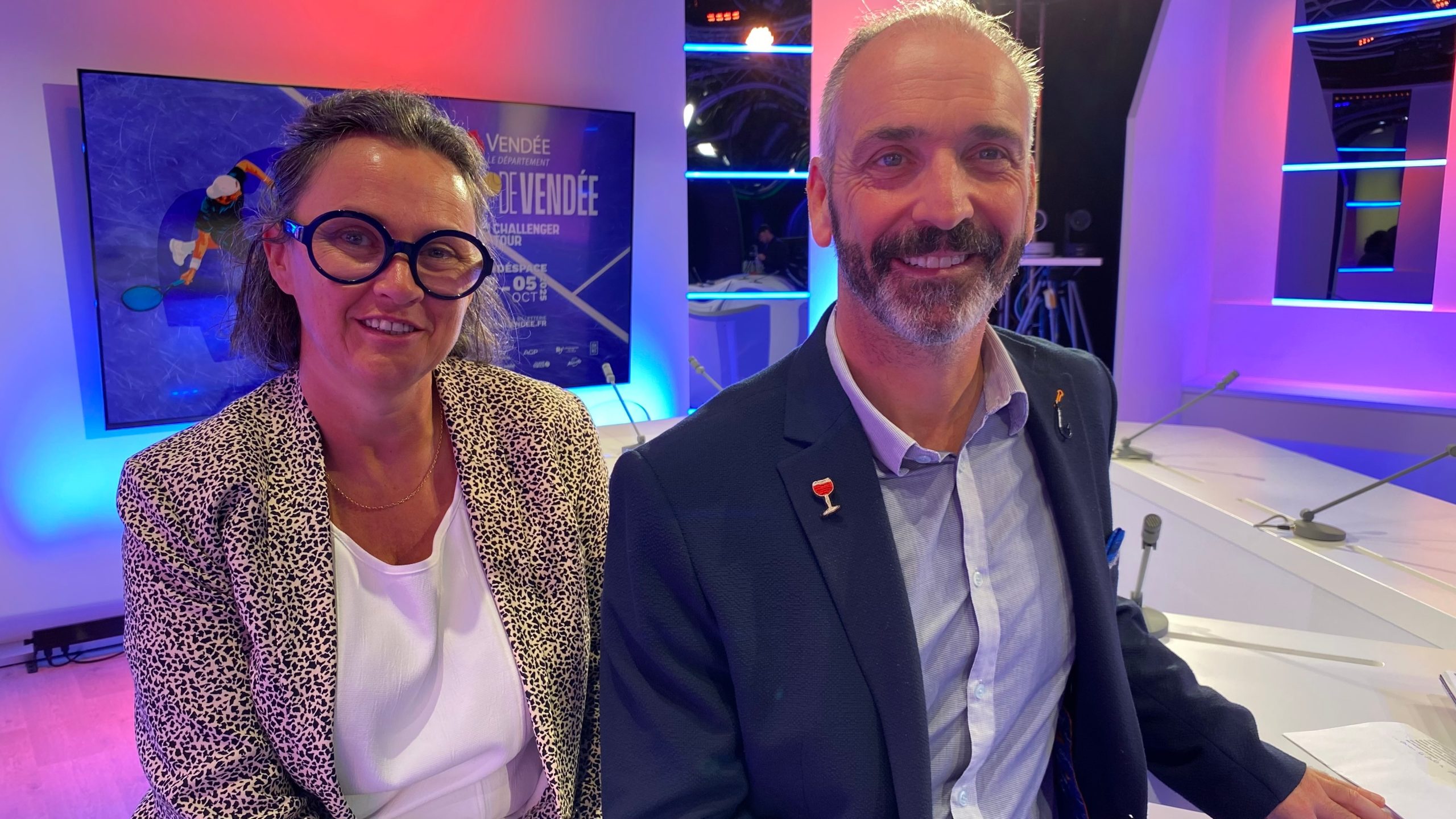 Audrey Arnoud et Jérôme Rivière, coprésidents de l'Open de Vendée.