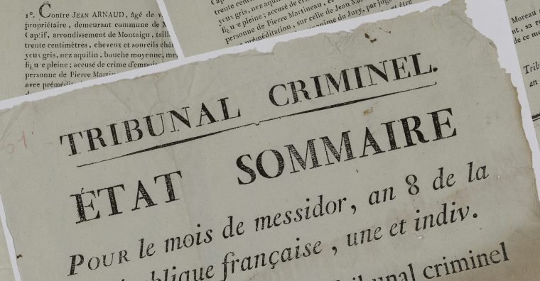 Illustration de l'article « L’audience est ouverte » : la justice criminelle vendéenne sort des archives