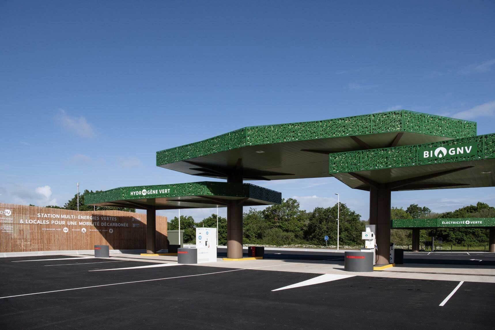 La station de ravitaillement hydrogène vert des Sables-d'Olonne.