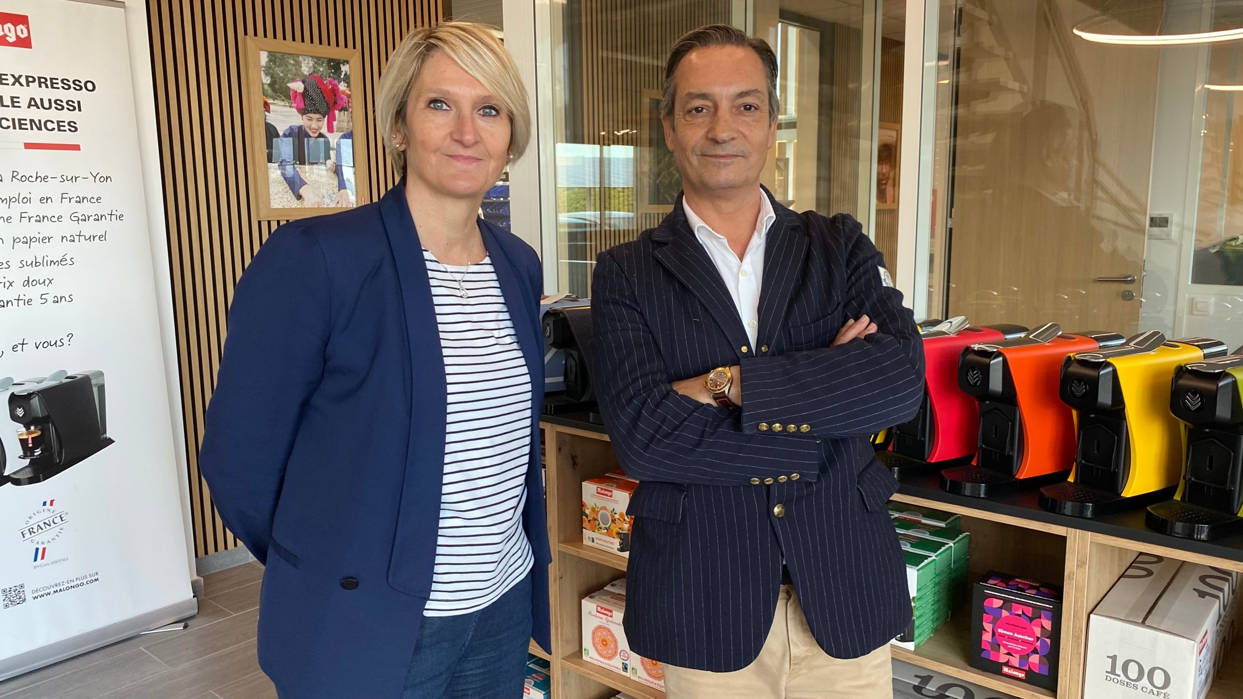 Delphine Brudoux, directrice marketing et communication ; et Guillaume Rabourdin, directeur du site vendéen.