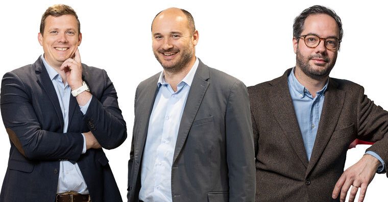 De gauche à droite : Sylvain Jaurand, Edouard Gouin et Maxime Gougeon, In Extenso