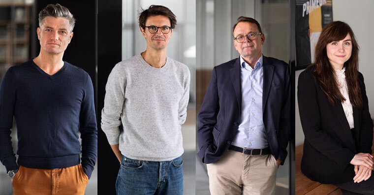 L'équipe de Vupar (de g. à dr.) : Stéphane Jourdrin, Olivier Tellier, Arnaud Bailly (DG) et Carole Burban.