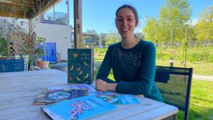 Sarah Hamon, cofondatrice de La Cabane bleue et présidente de Coll.LIBRIS.