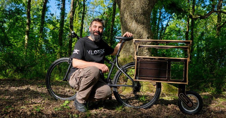 Illustration de l'article Vlotek lance un kit low-tech pour transformer son vélo en cargo