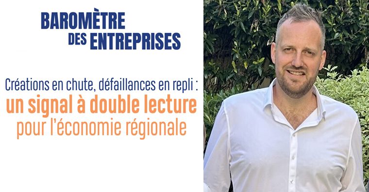 Illustration de l'article Créations en chute, défaillances en repli : un signal à double lecture pour l’économie régionale