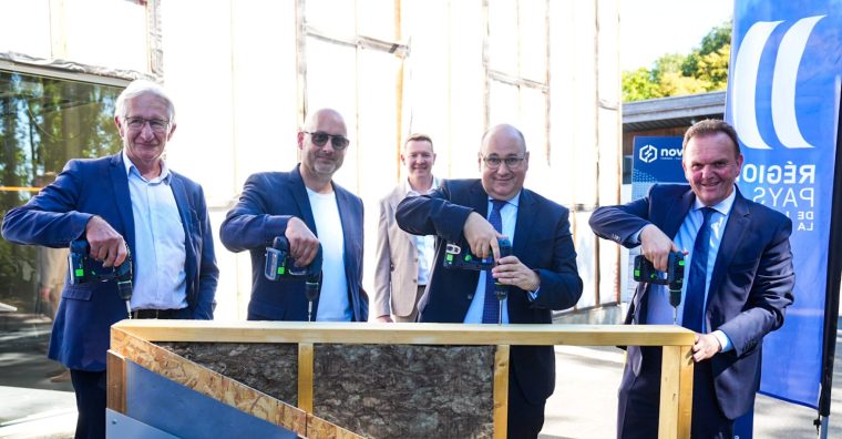 Pose de la première pierre du projet d'extension de Novéha le 3 septembre.